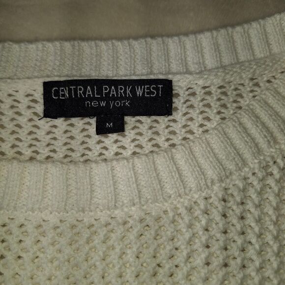Cozy + chic Central Park West cream knit sweater - Picture 3 of 5